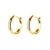 Nikkelvrij Stalen Click Hoop Oorbellen - Domed - 2,5 mm breed Goud