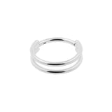 Titanium Dubbele Click Ring Zilver