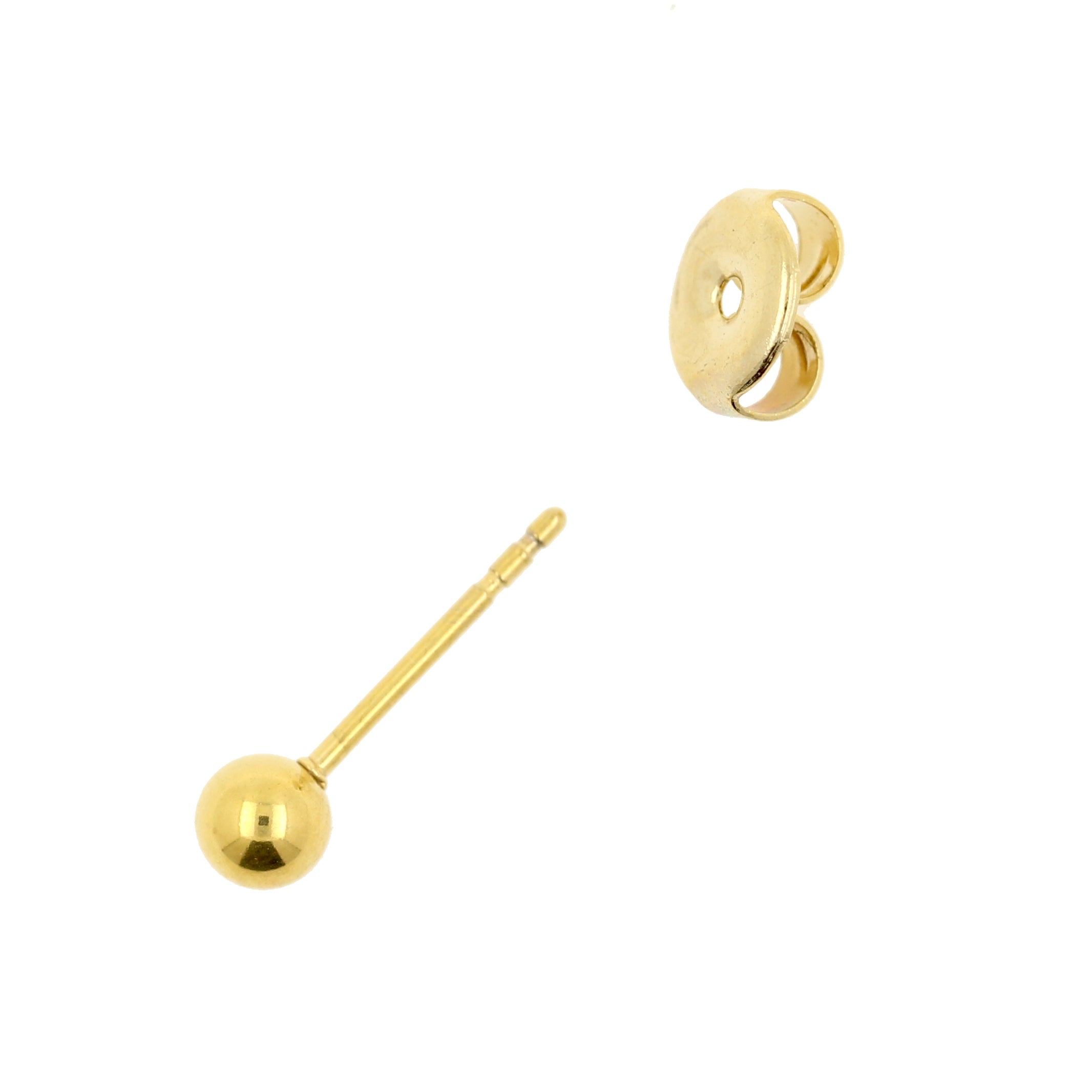 Surgical Steel Simple Ear Studs Gold