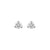 Surgical Steel Ear Studs - Round Zirconia  Silver