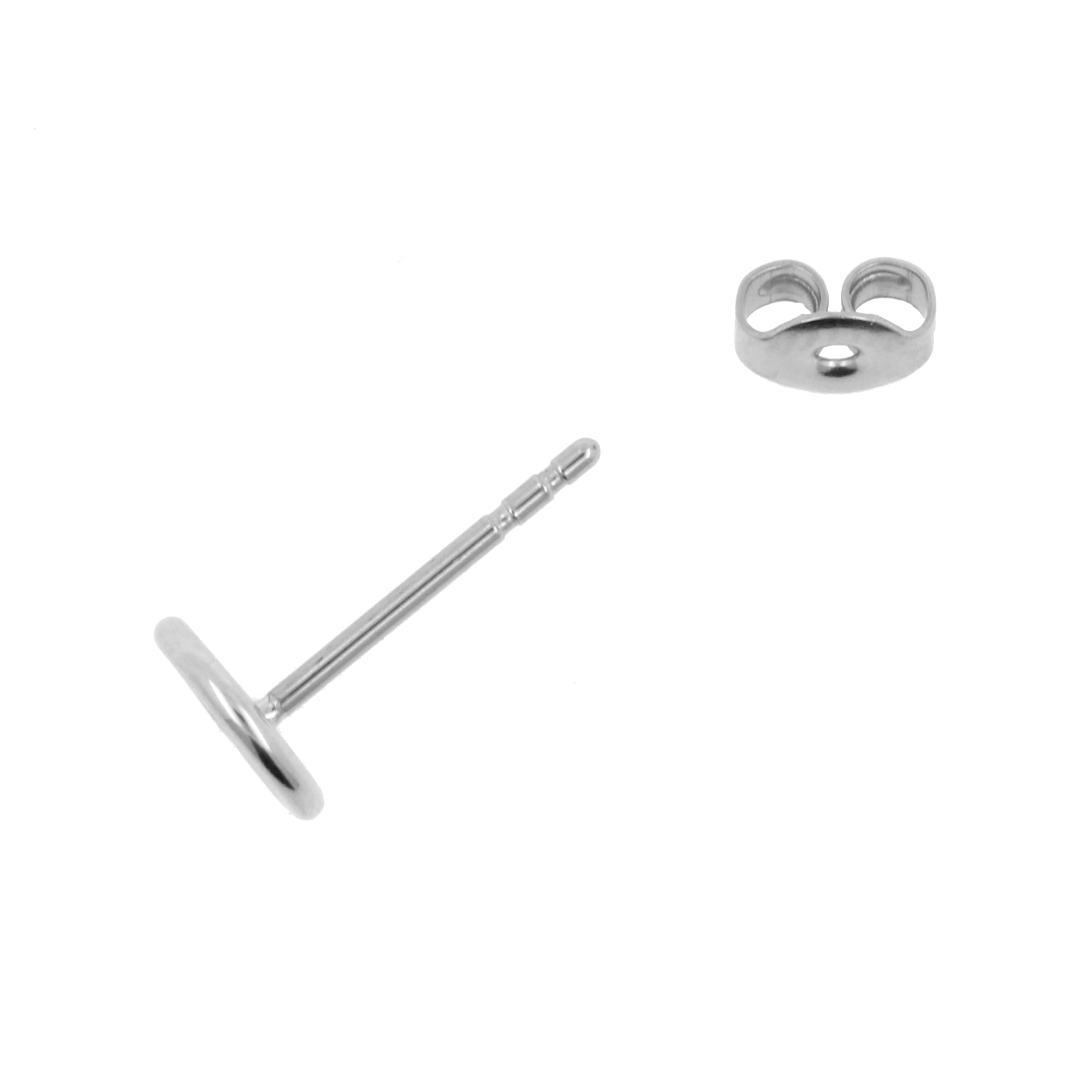 Surgical Steel Ear Studs with Circle Design Silver