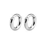 Chirurgisch Staal Click Hoop Oorbellen Zilver