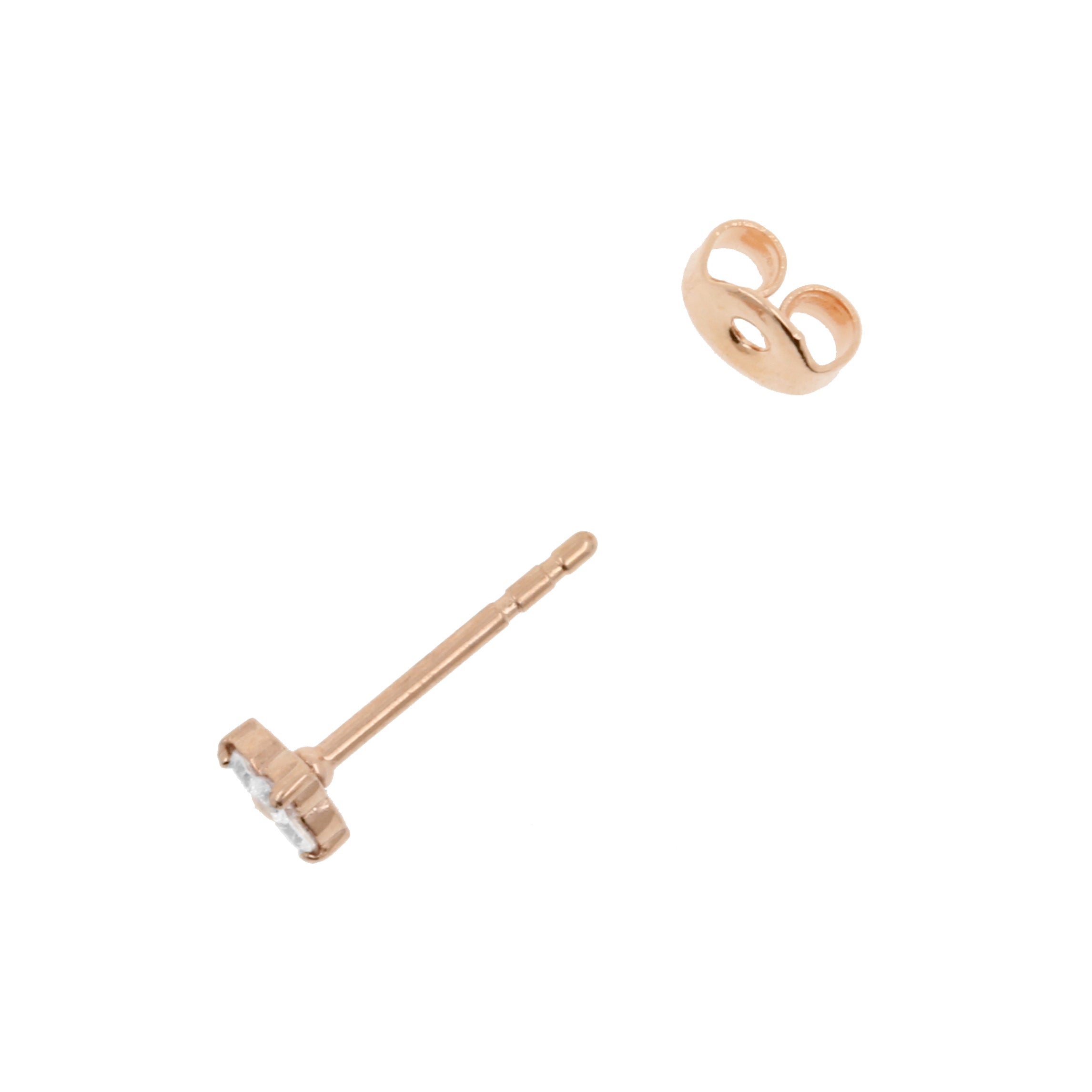 Surgical Steel Trinity Ear Studs - 4 mm Rose Gold