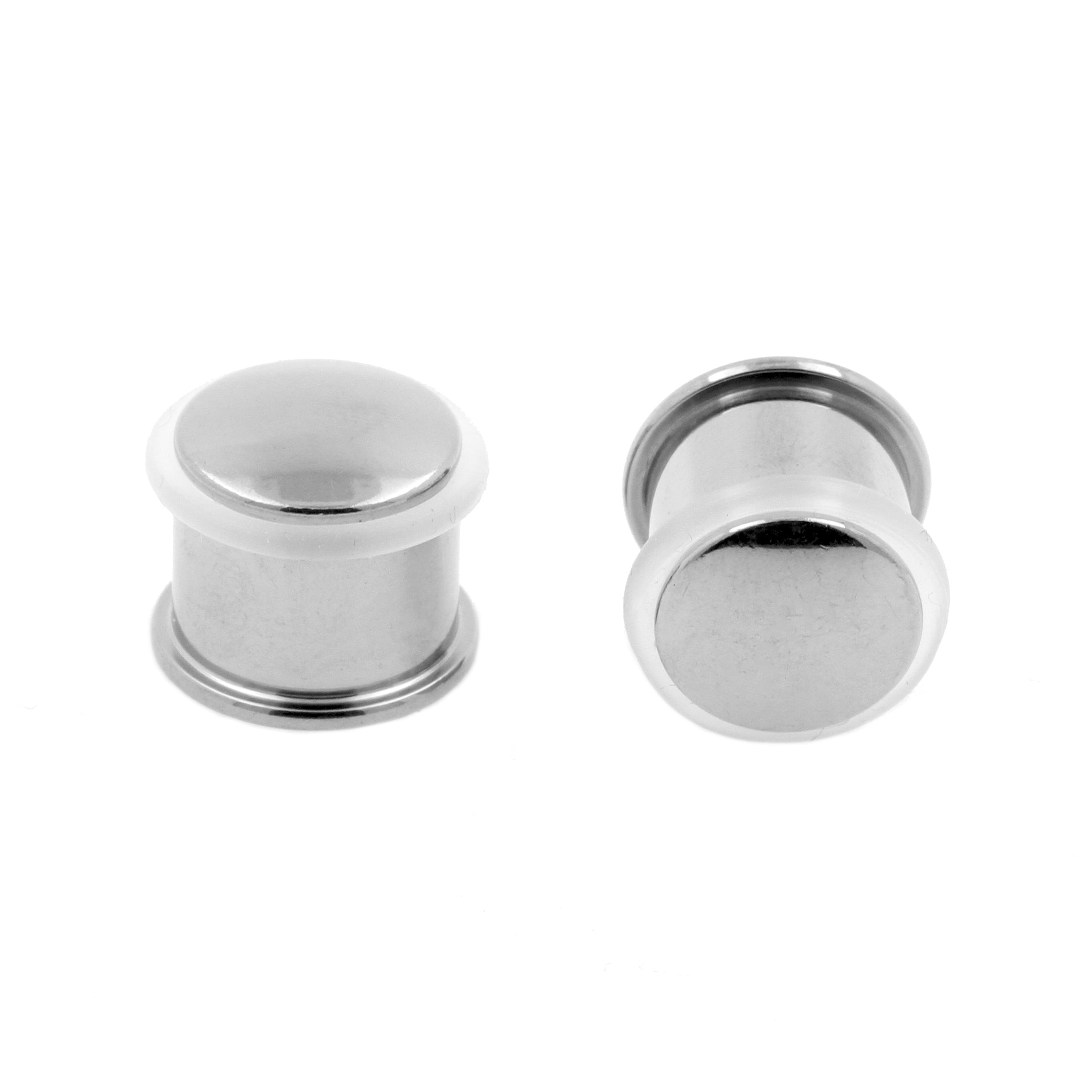 Titanium Stretch Plug - Flat Zilver