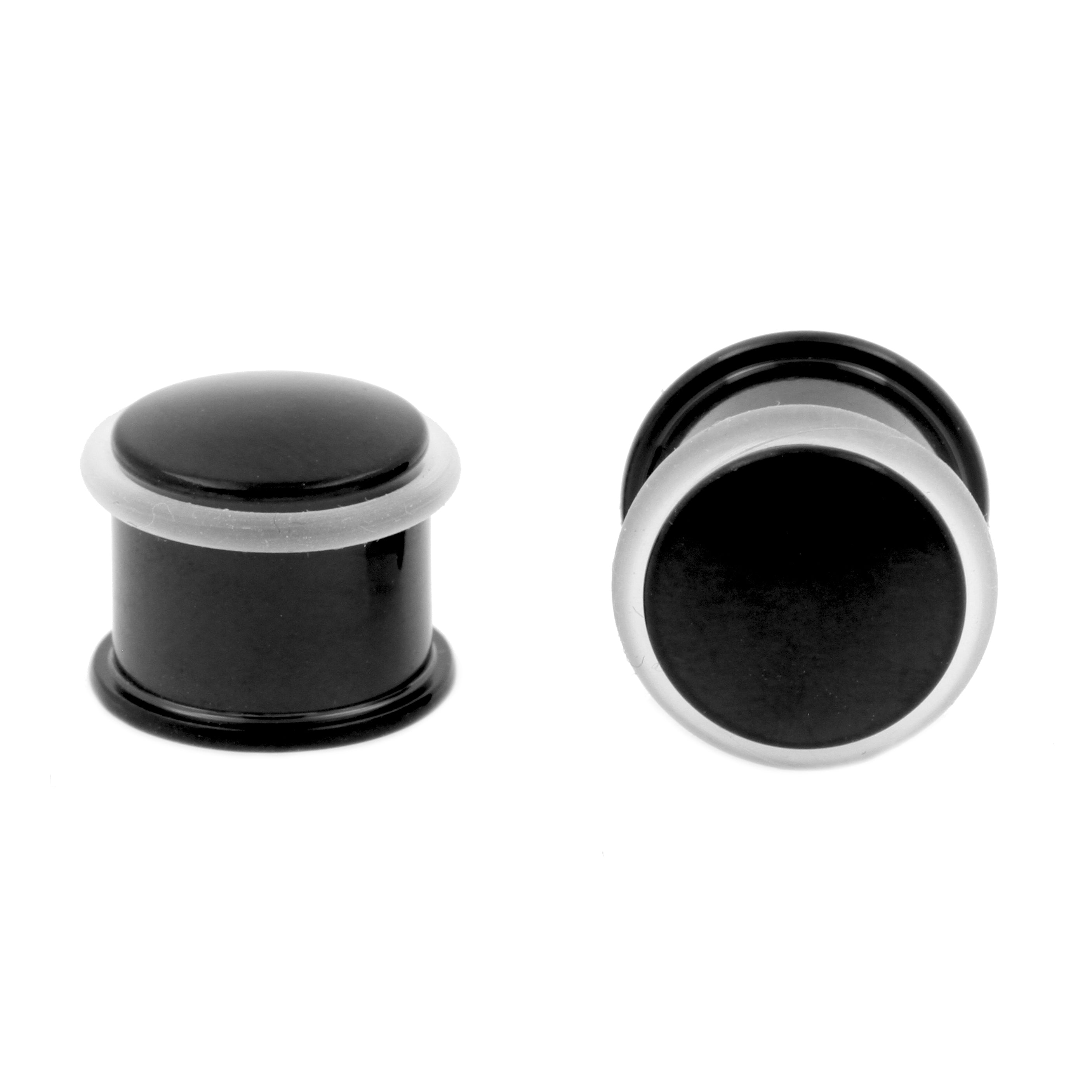 Titanium Stretch Plug - Flat Zwart