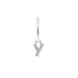 925 Zilver Alfabet Letter Oorbel - Y Zilver