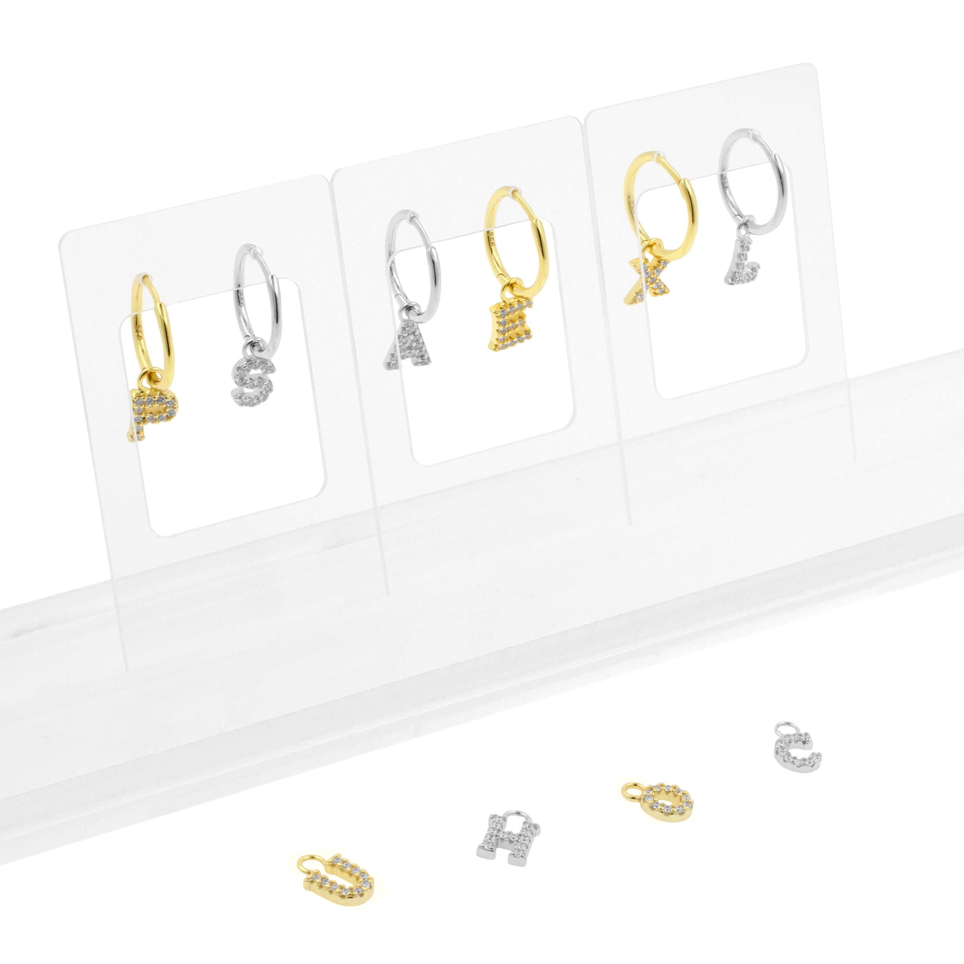 925 Zilver Alfabet Letter Oorbel - Y Goud – AllOver 925 Zilver Alfabet Letter Oorbel - Y Goud – AllOver