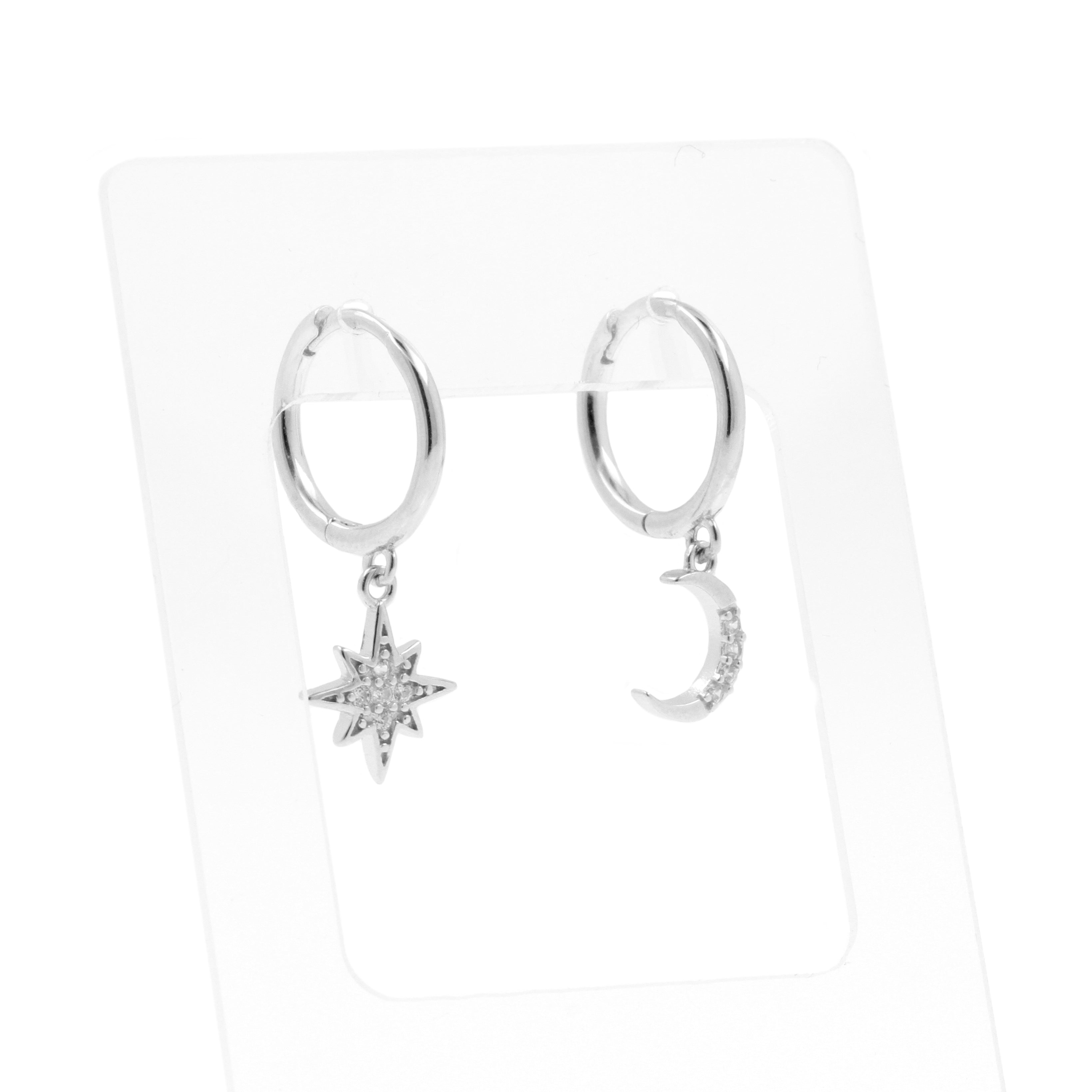 SINGULARU - Losse oorbel met letters - 925 sterling zilveren oorbel met SINGULARU - Losse oorbel met letters - 925 sterling zilveren oorbel met