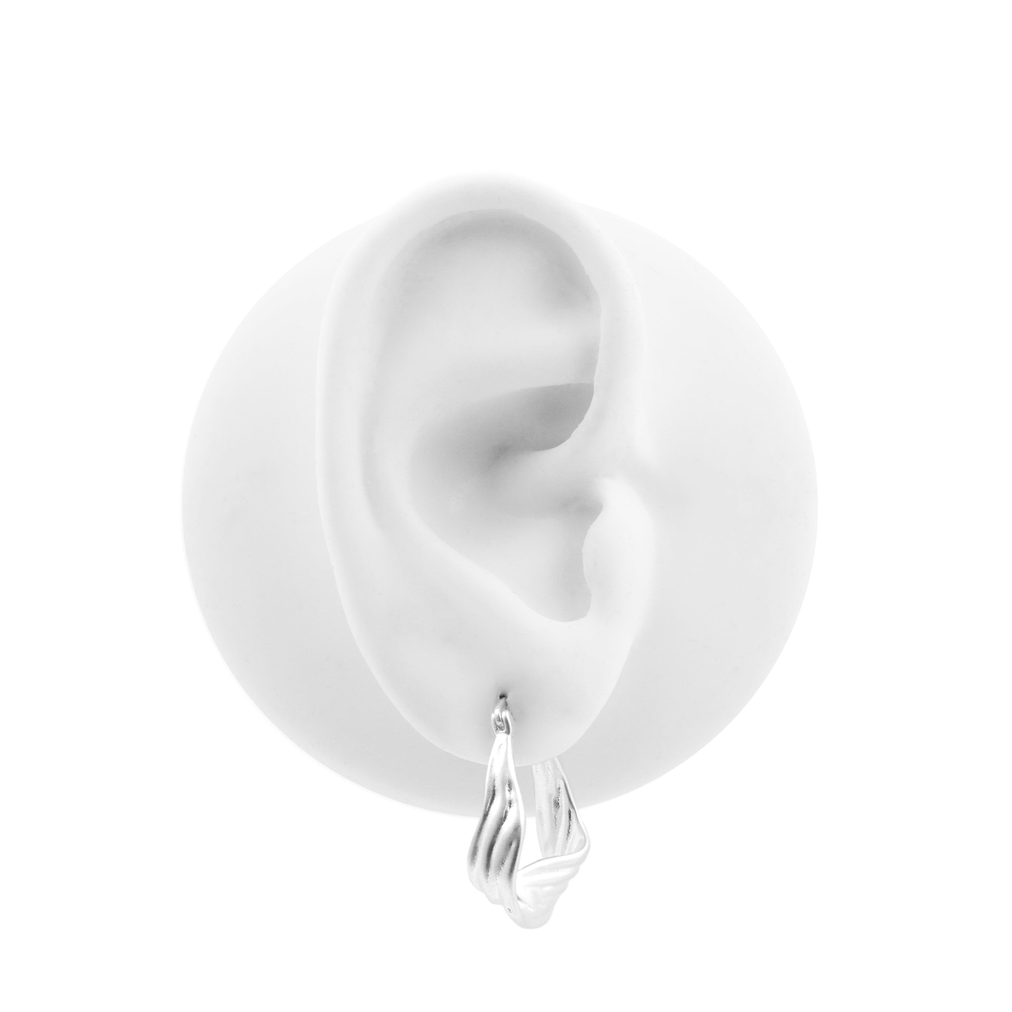 925 Zilver Oorringen - Organic Twist Zilver