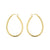 925 Silver Ear Hangers - Ellips Gold