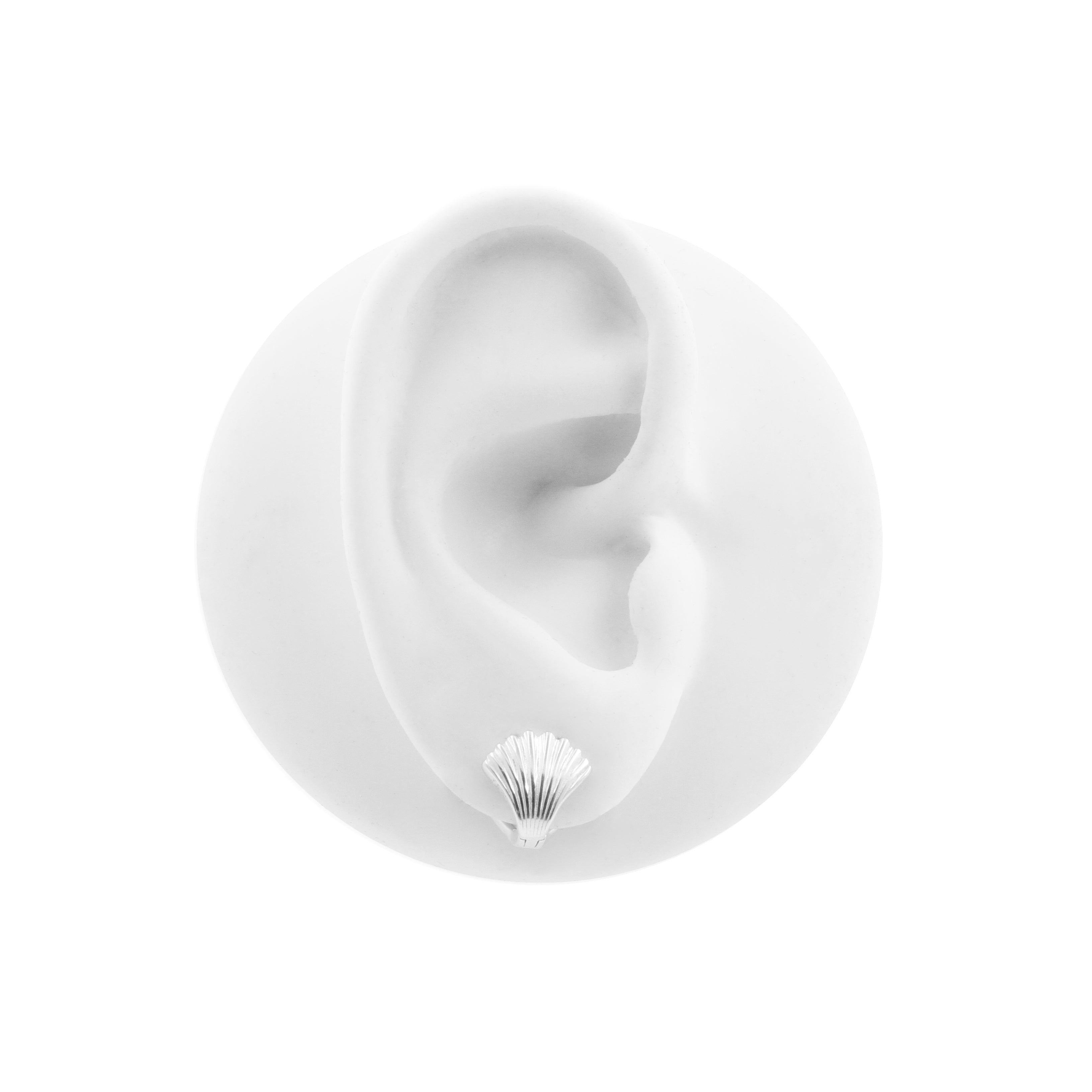 925 Silver Ear Clickers - Shell Silver