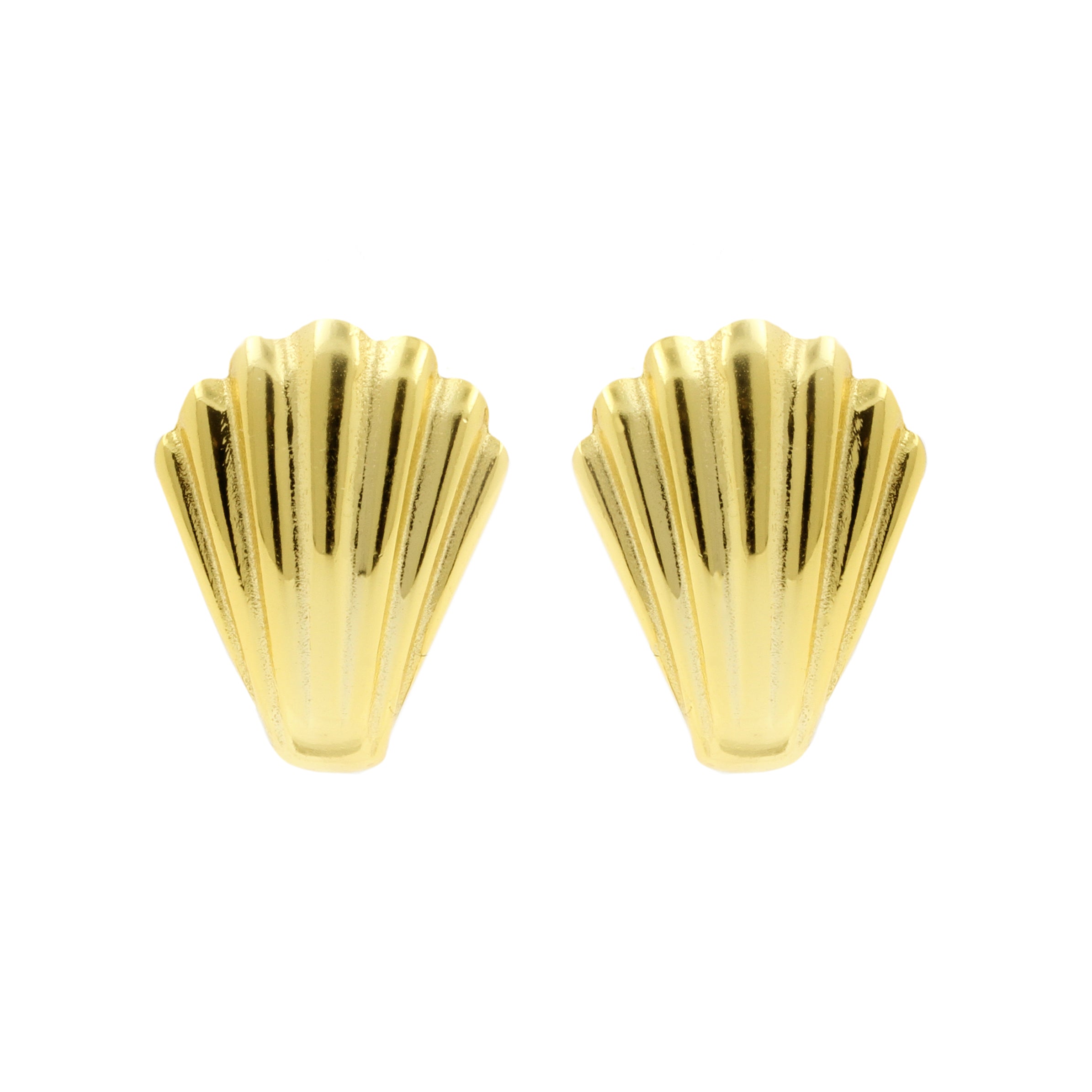 925 Silber Ohr-Clicker - Shell Gold