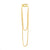 925 Silver Ear Cuff - Loop And Chain Gold