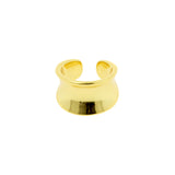 925 Silver Ear Cuff - Concave - Gold