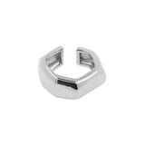 925 Zilver Oor Cuff - Organic Hexagon - Zilver