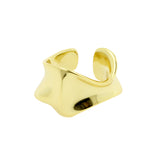 925 Silver Ear Cuff - Organic Twist - Gold