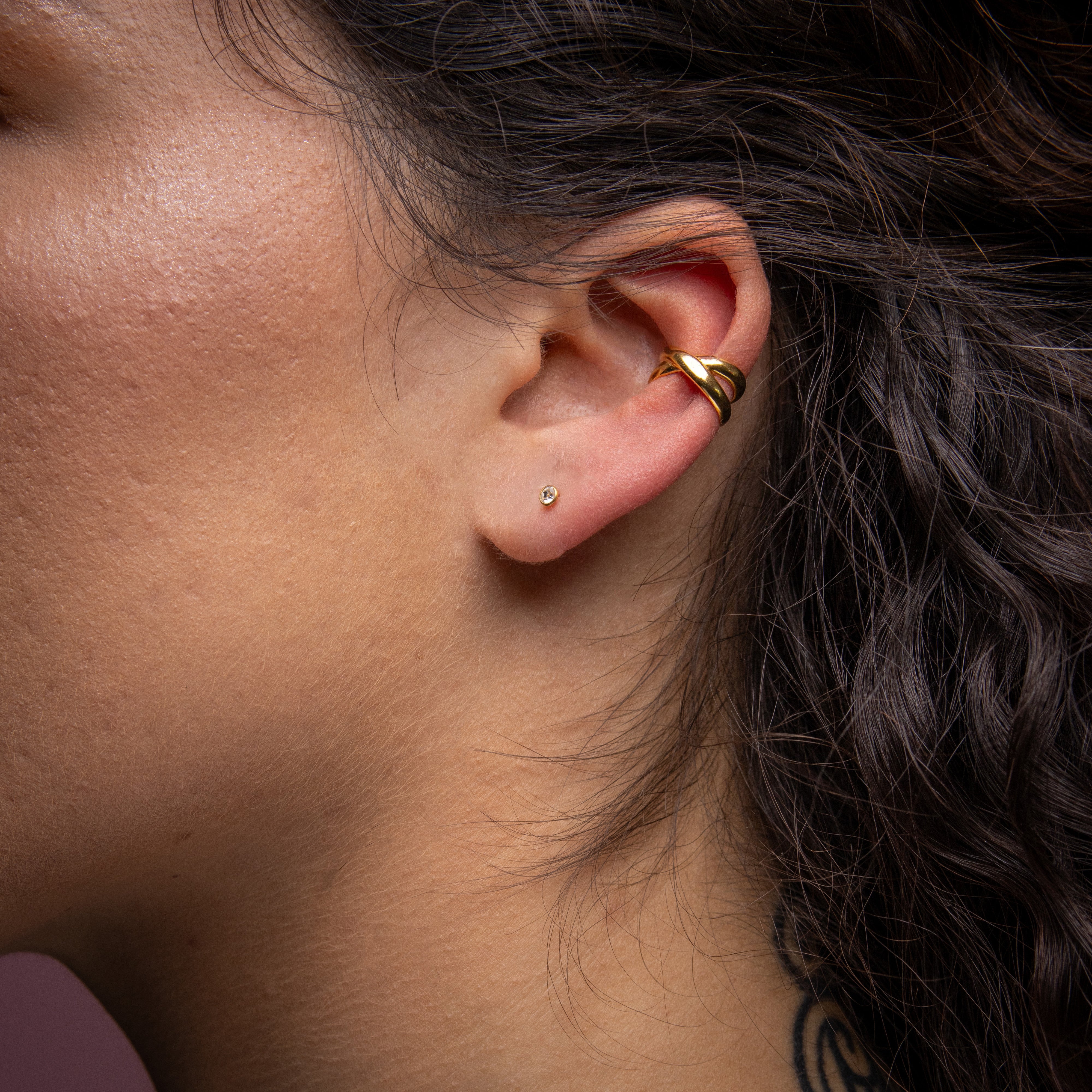 Firetti Ear cuff Sieraad cadeau zilver 925 oorbellen ear climber glinsterend in de webshop Firetti Ear cuff Sieraad cadeau zilver 925 oorbellen ear climber glinsterend in de webshop