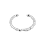 925 Silver Ear Cuff - Grunge Ring - Silver