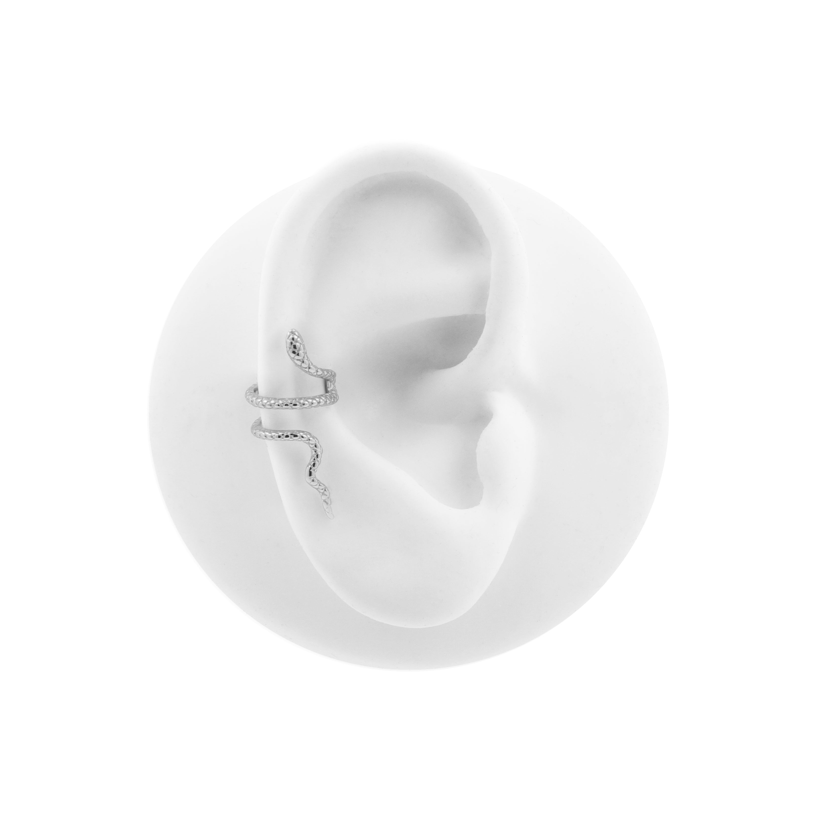 925 Zilver Oor Cuff Slang - Rechts Zilver