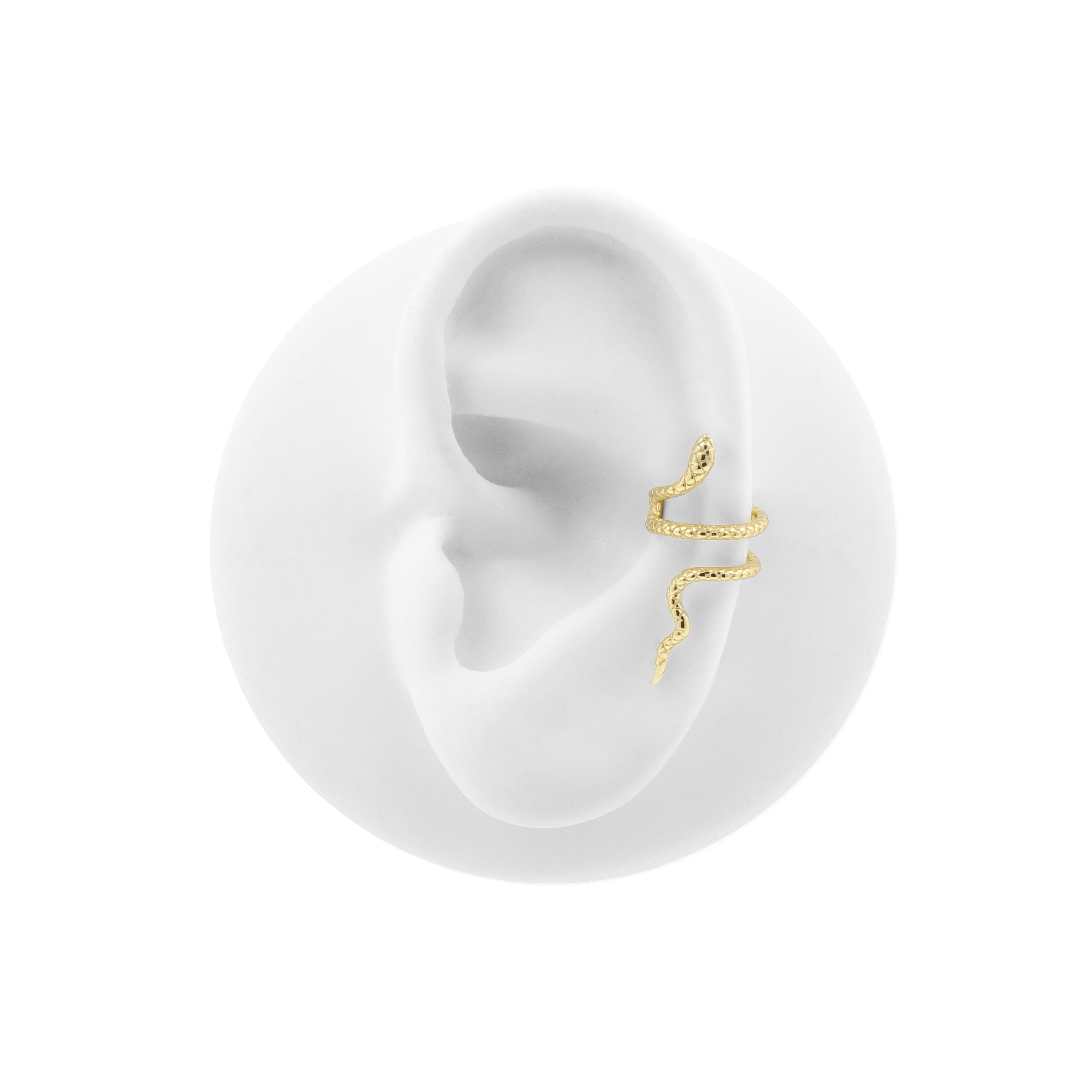 925 Zilver Oor Cuff Slang - Links Goud