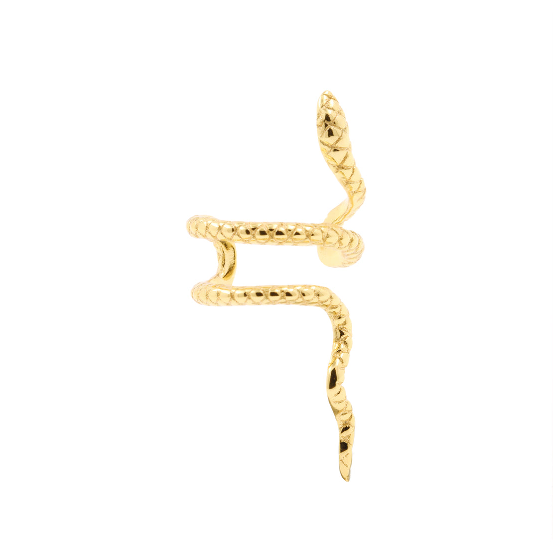 925 Zilver Oor Cuff Slang - Rechts Goud