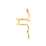 925 Silver Ear Cuff Snake - Right Gold