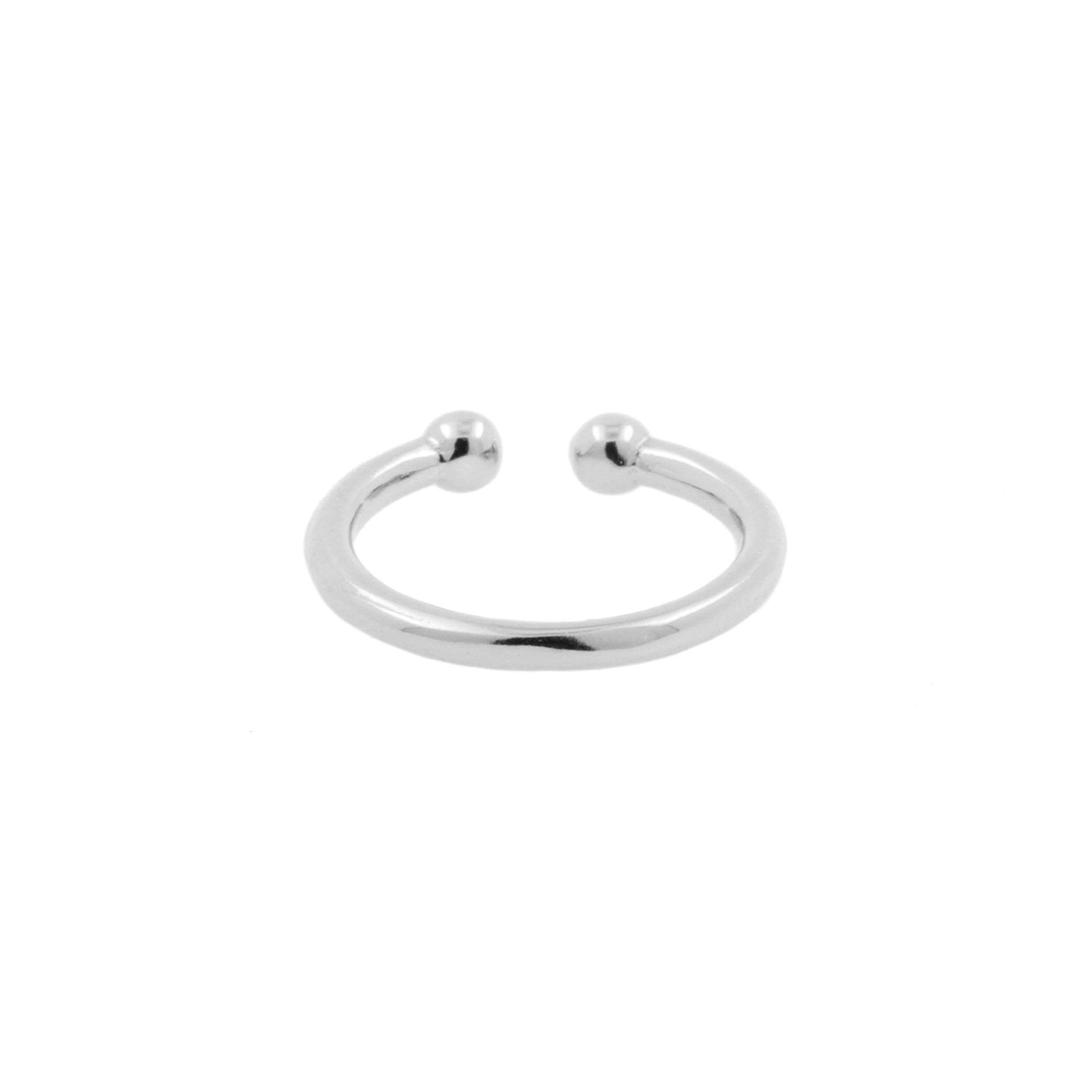 925 Zilver Slip-On Cuff Ring Zilver