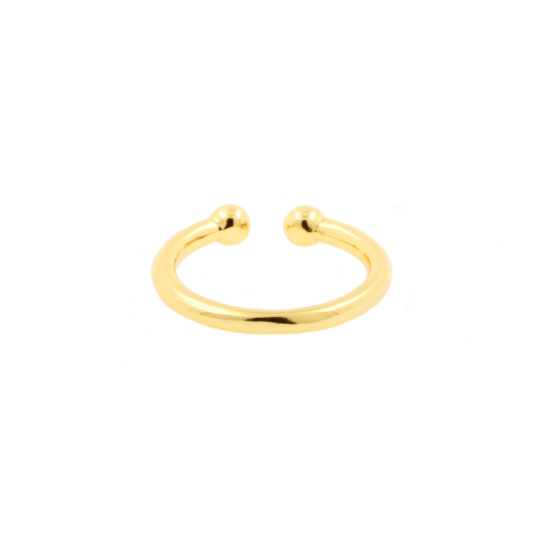 925 Zilver Slip-On Cuff Ring Goud