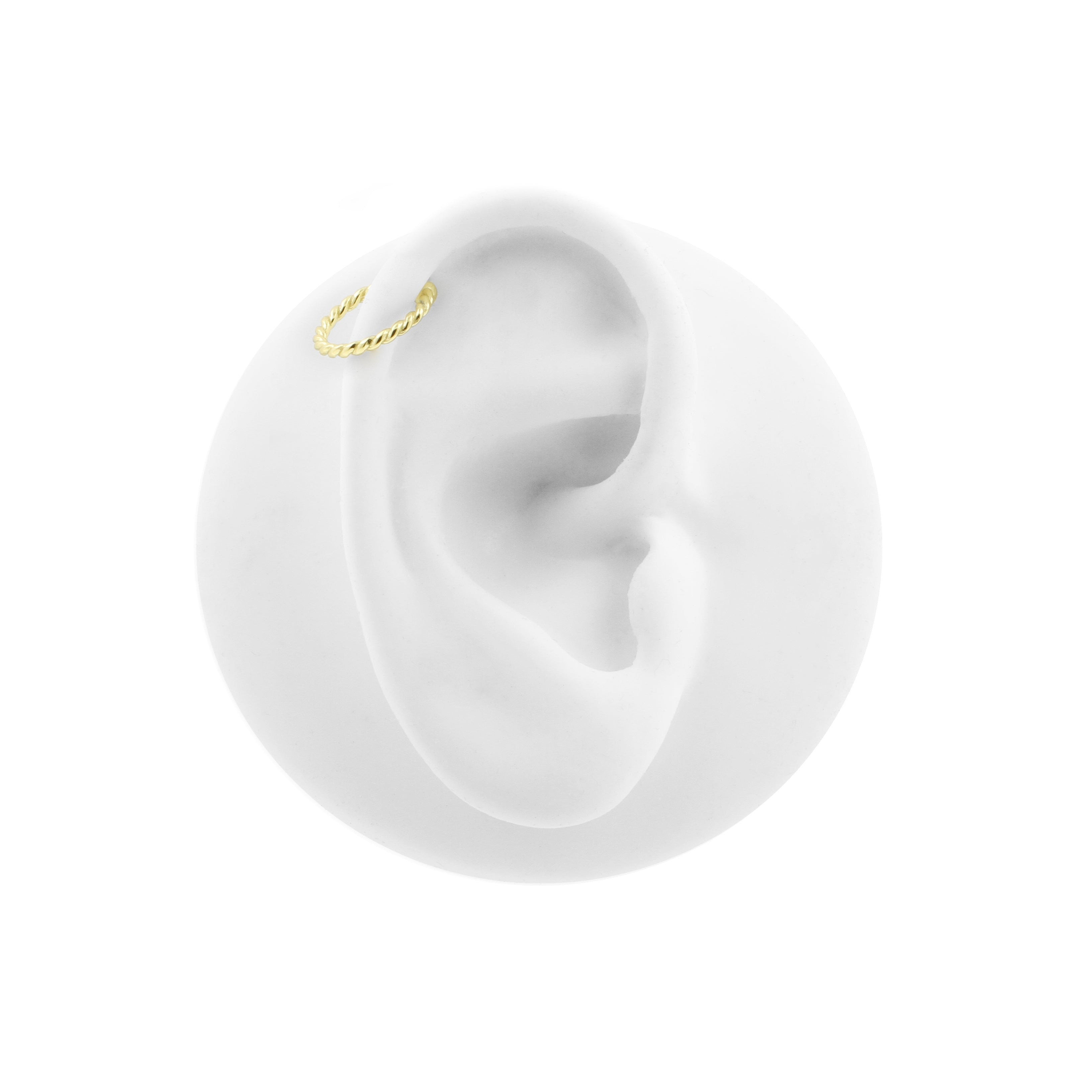 925 Zilver Slip-On Cuff Ring - Twisted Goud