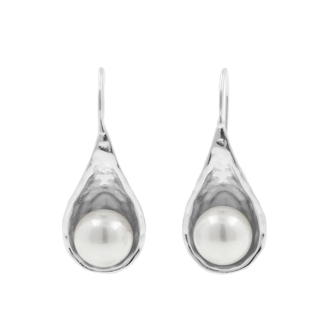 925 Zilver Oorhangers - Pearl Drop Zilver
