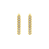 925 Silver Ear Hangers - Stacked Zirconia Gold