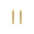 925 Silver Ear Hangers - Stacked Zirconia Gold