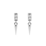 925 Silver Earstud Hangers - Gem Stud Silver