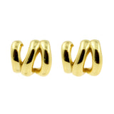 925 Silver Earstuds - Twisted Gold