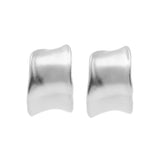 925 Zilver Oorstekers - Bangle Mat Organisch - Zilver