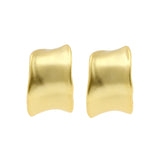 925 Zilver Oorstekers - Bangle Mat Organisch - Goud