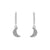 925 Silver 925 Silver Ear Hoops - Moon Silver