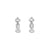 925 Silver 925 Silver Ear Hoops - Zirconia Chain Silver