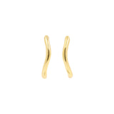 925 Zilver Oorringen - Golvend Goud