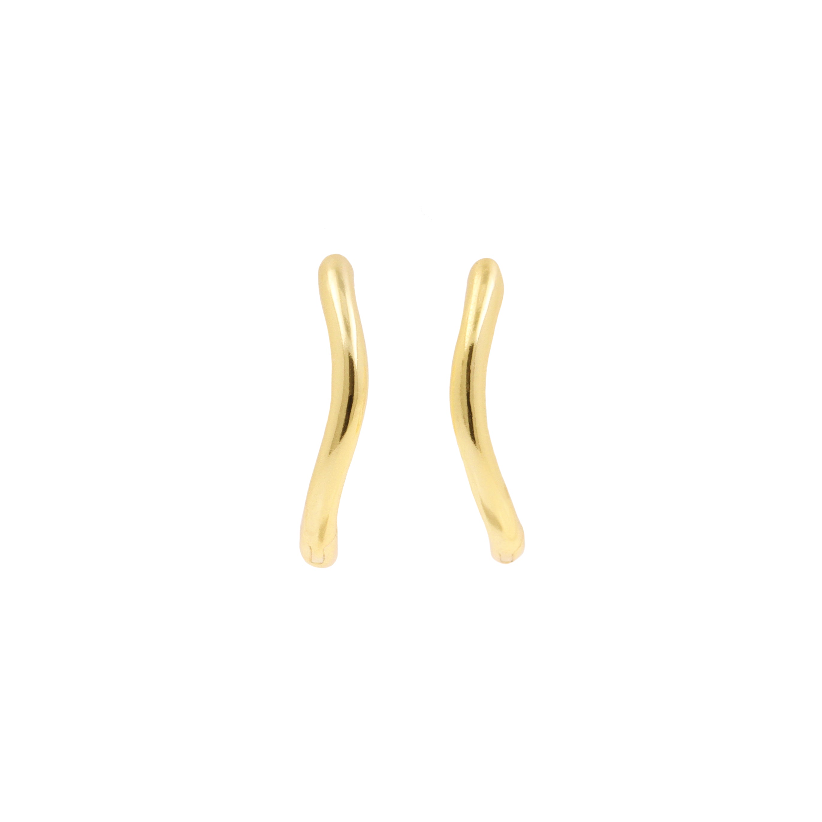 925 Zilver Oorringen - Golvend Goud