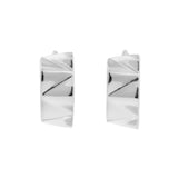 925 Zilver Oorringen - Pyramide Bangle Zilver