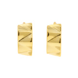 925 Zilver Oorringen - Pyramide Bangle Goud