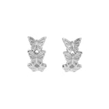 925 Zilver Oorringen - Vlinders Zilver