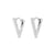925 Silver 925 Silver Ear Hoops - Triangle Silver