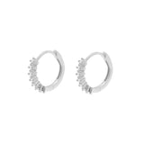 925 Zilver Oorringen - Ronde Zirkonia's Zilver