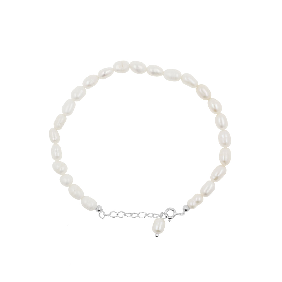 925 Zilver Armband Zoetwaterparel Zilver