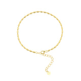 925 Silver Bracelet Pebble Gold