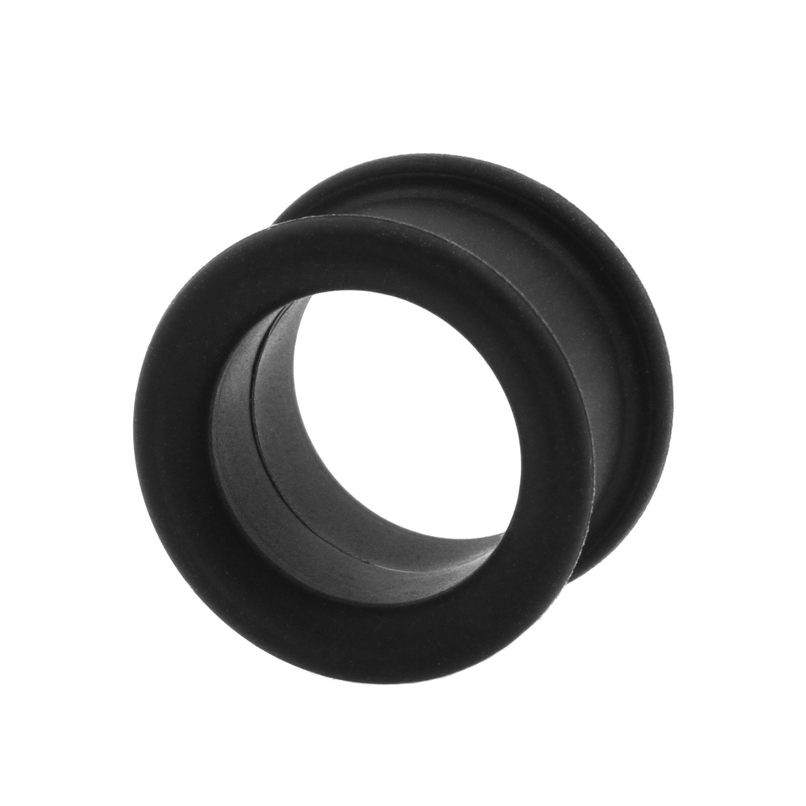 Silicone Double Flared Tunnel Black