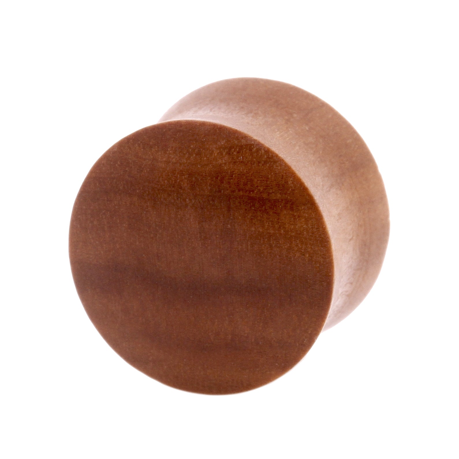 Wood Domed Plug - Sawo Red Brown