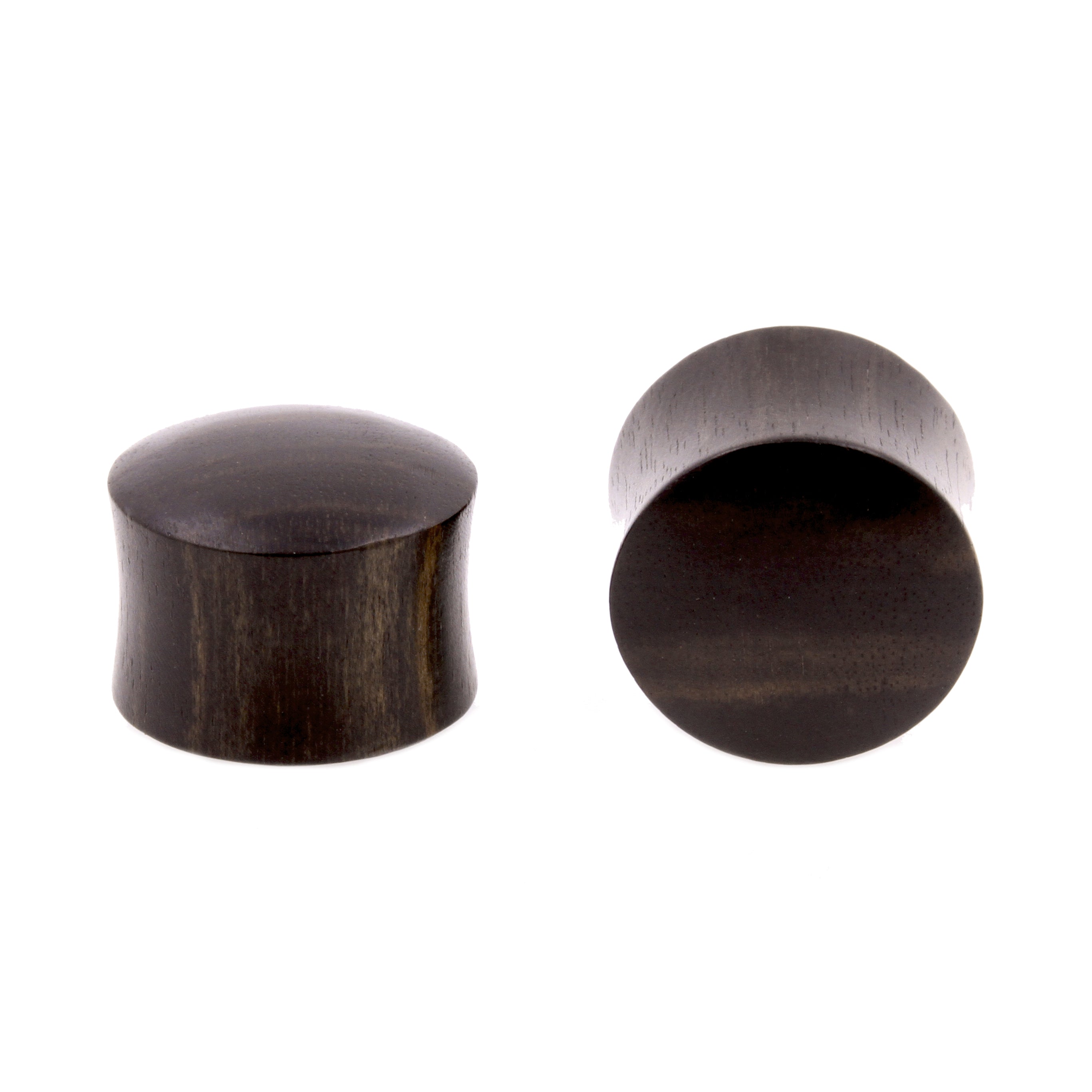 Wood Domed Plug - Areng Black